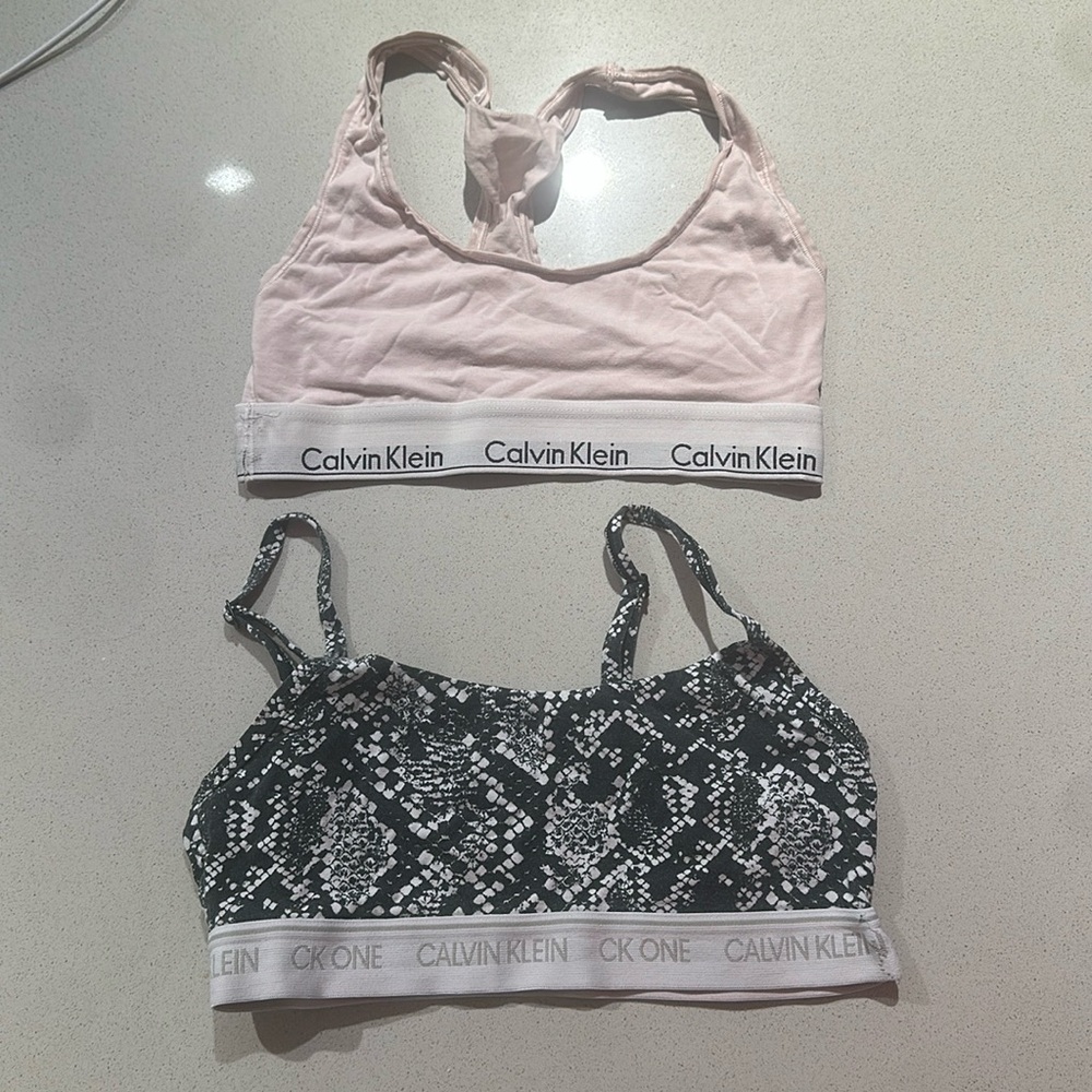 Calvin Klein bralettes size small